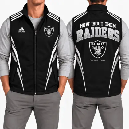 Las Vegas Raiders | Premium NFL Elite Velocity Full-Zip Sleeveless Vest NTH1