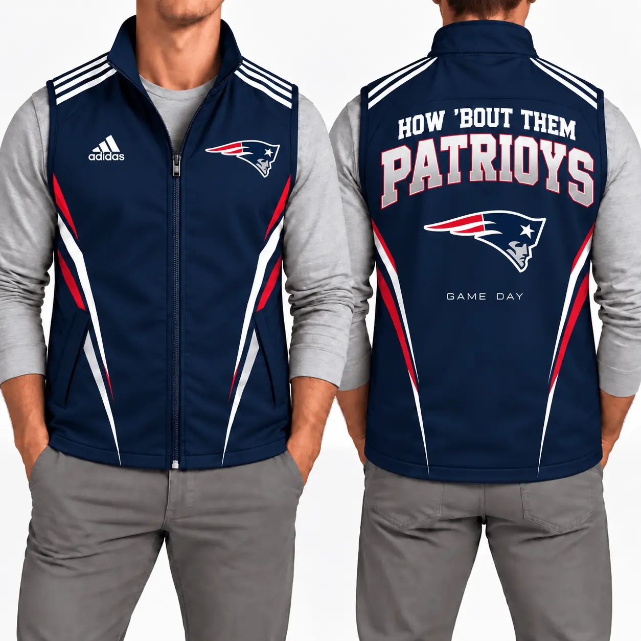 New England Patriots | Premium NFL Elite Velocity Full-Zip Sleeveless Vest NTH1
