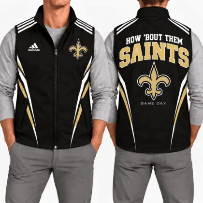 New Orleans Saints | Premium NFL Elite Velocity Full-Zip Sleeveless Vest NTH1
