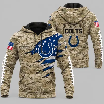 Indianapolis Colts | NFL Camo Flag Claw Mark Hoodie TD