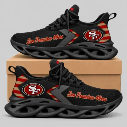 San Francisco 49ers | NFL Script Wordmark Wave Sole Sneakers TD