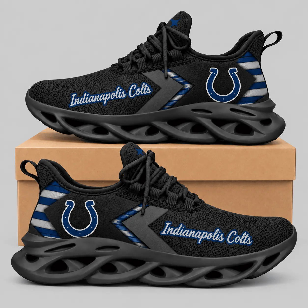 Indianapolis Colts | NFL Script Wordmark Wave Sole Sneakers TD