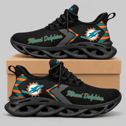 Miami Dolphins | NFL Script Wordmark Wave Sole Sneakers TD