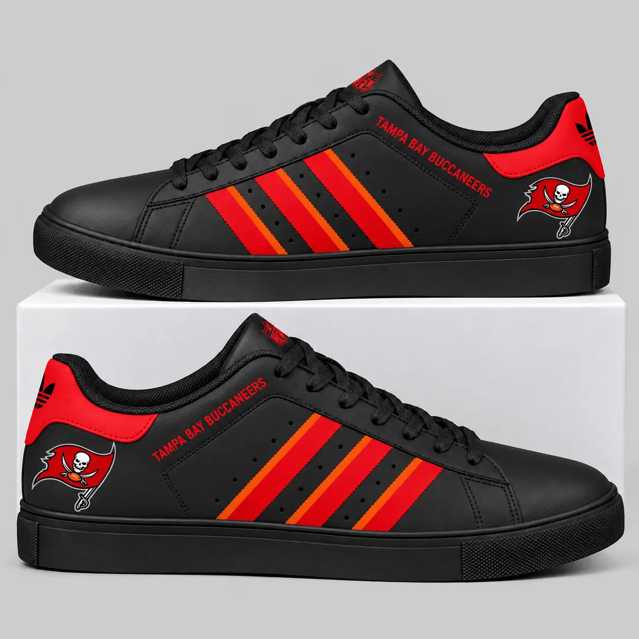 Tampa Bay Buccaneers | NFL Triple Stripe Low Top Sneakers TD
