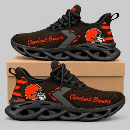 Cleveland Browns | NFL Script Wordmark Wave Sole Sneakers TD
