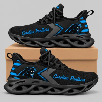 Carolina Panthers | NFL Script Wordmark Wave Sole Sneakers TD