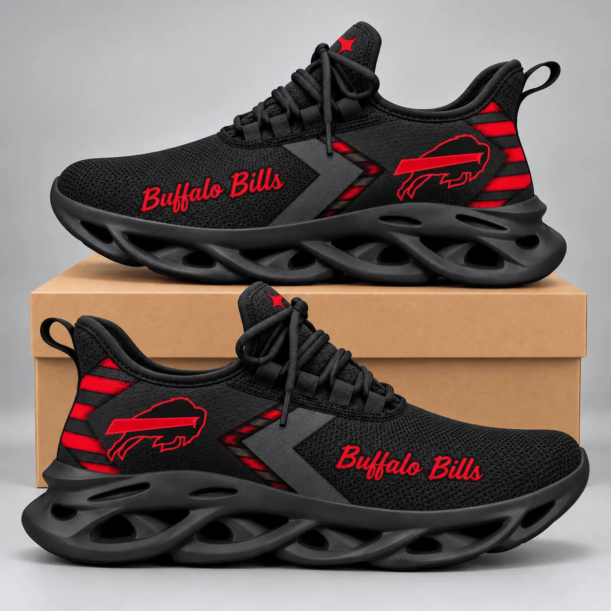Buffalo Bills | NFL Script Wordmark Wave Sole Sneakers TD