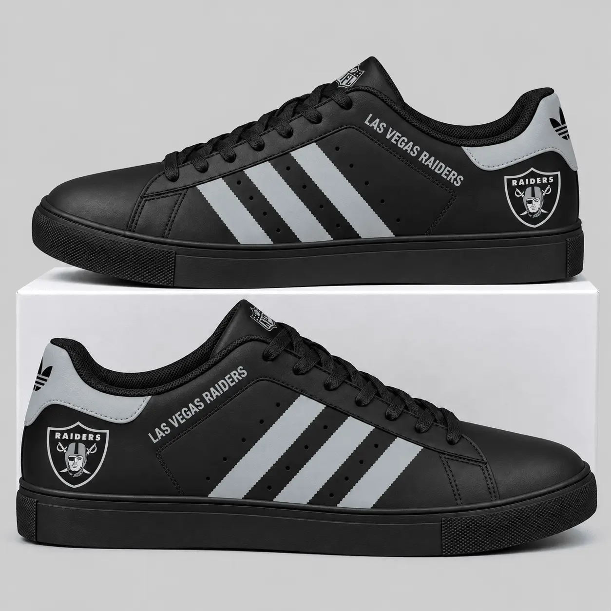 Las Vegas Raiders | NFL Triple Stripe Low Top Sneakers TD