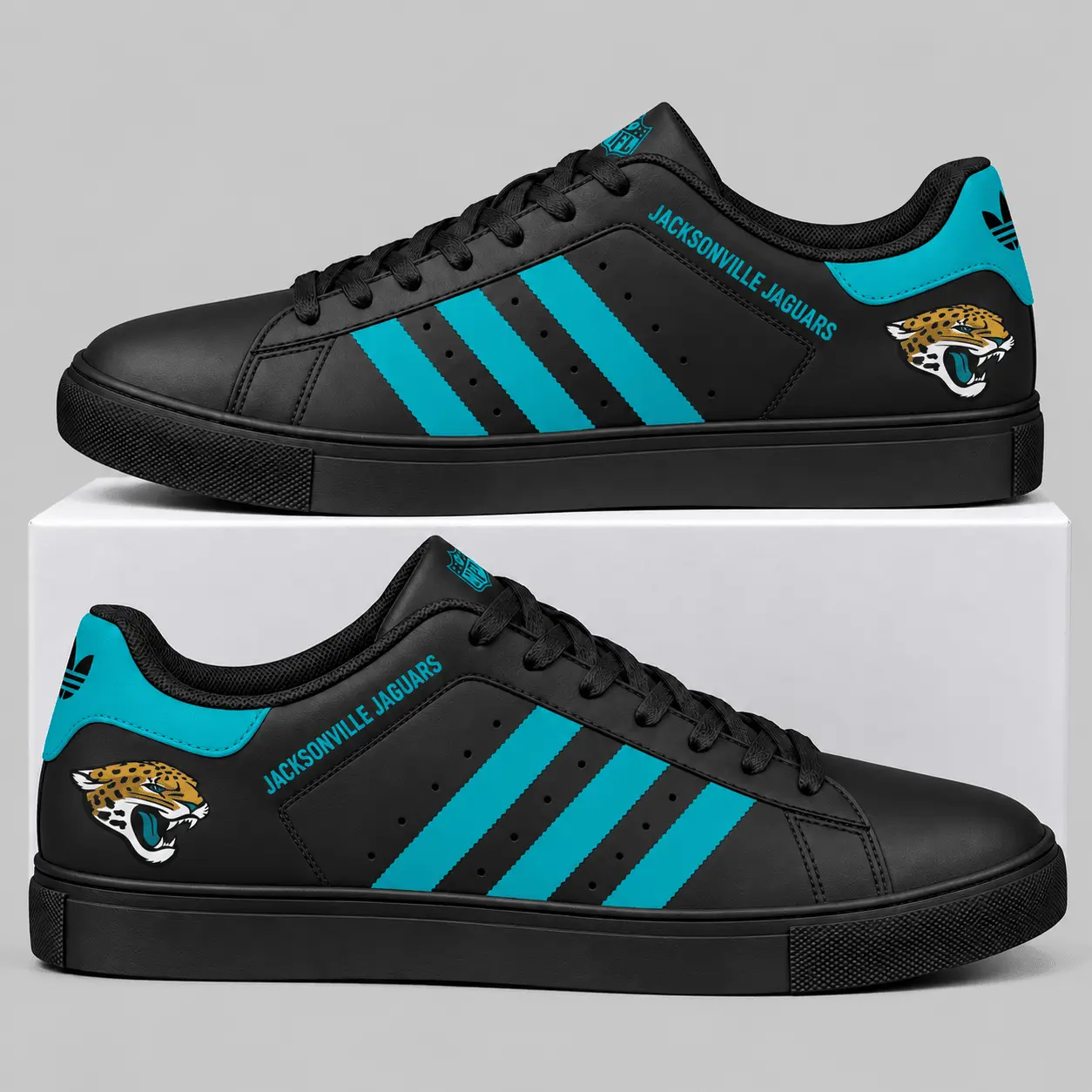 Jacksonville Jaguars | NFL Triple Stripe Low Top Sneakers TD