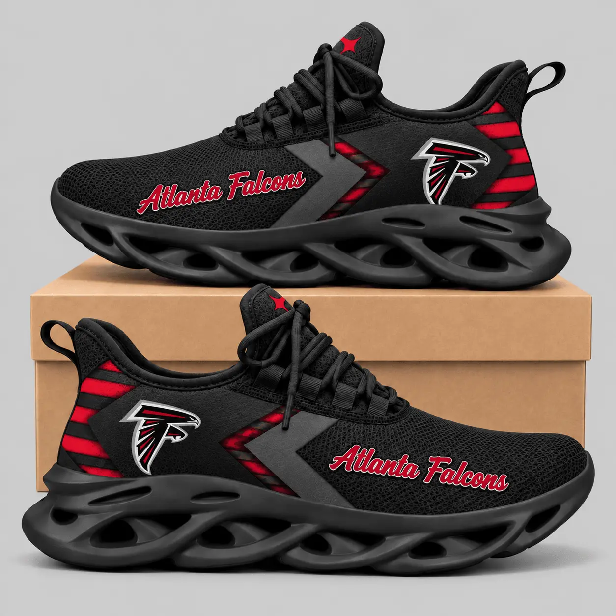 Atlanta Falcons | NFL Script Wordmark Wave Sole Sneakers TD