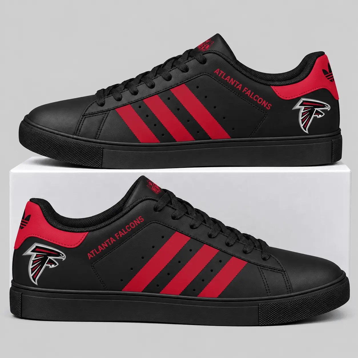 Atlanta Falcons | NFL Triple Stripe Low Top Sneakers TD