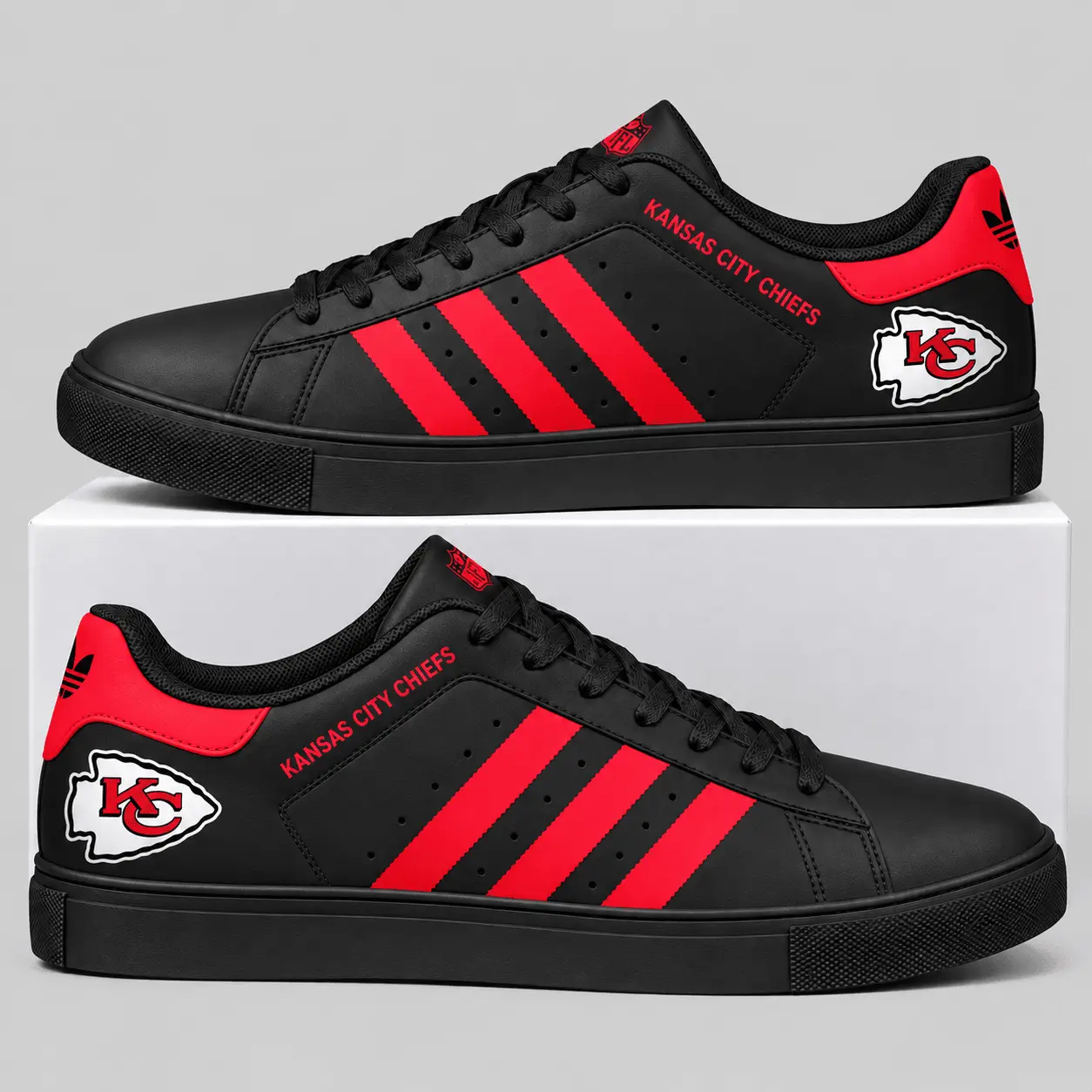 Kansas City Chiefs | NFL Triple Stripe Low Top Sneakers TD