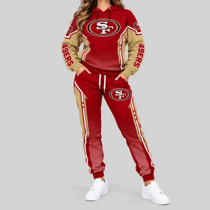 San Francisco 49ers | NFL Gradient Sleeve Hoodie Jogger Set TD