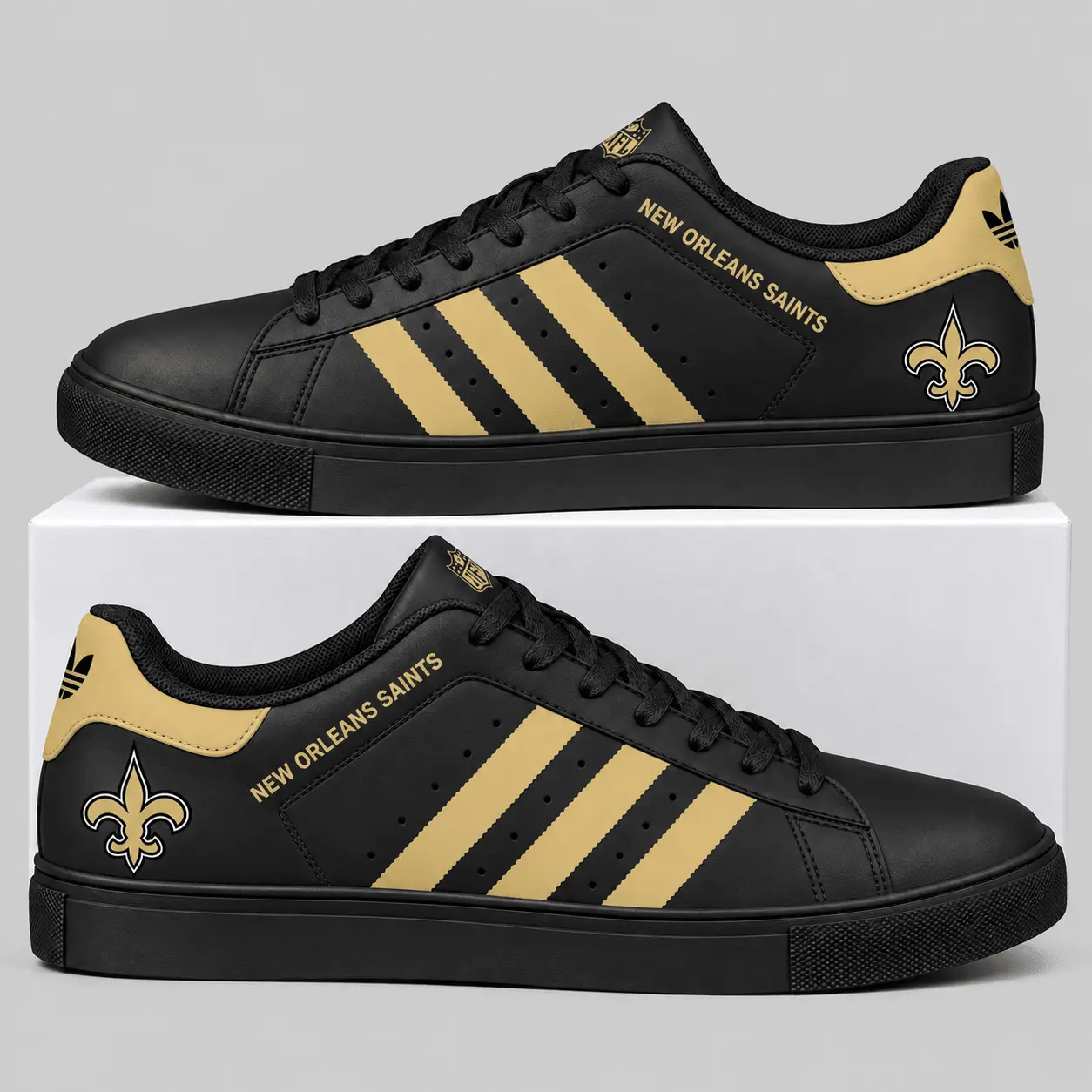 New Orleans Saints | NFL Triple Stripe Low Top Sneakers TD