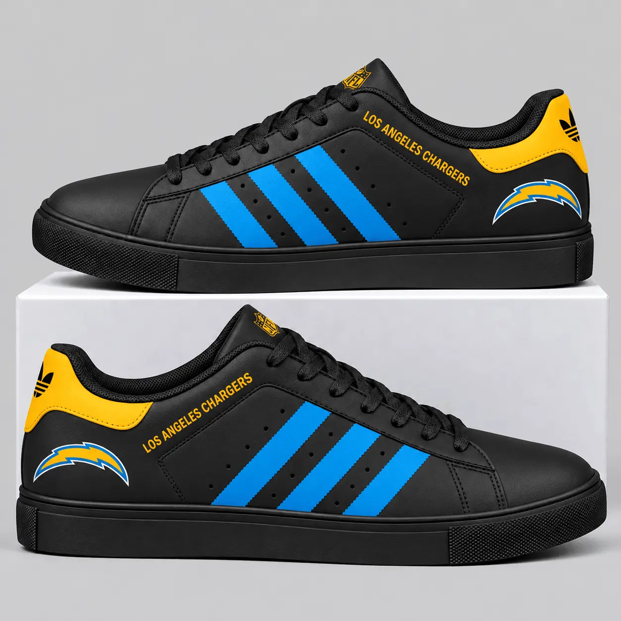 Los Angeles Chargers | NFL Triple Stripe Low Top Sneakers TD