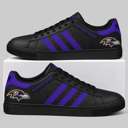 Baltimore Ravens | NFL Triple Stripe Low Top Sneakers TD