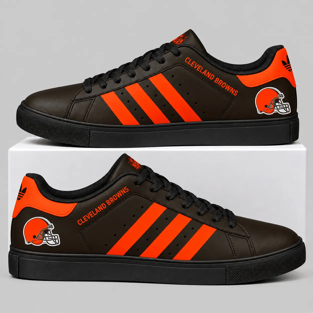 Cleveland Browns | NFL Triple Stripe Low Top Sneakers TD