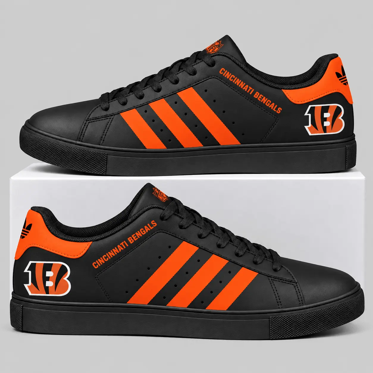 Cincinnati Bengals | NFL Triple Stripe Low Top Sneakers TD