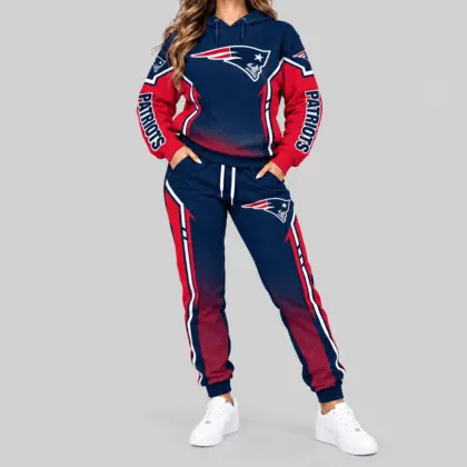 New England Patriots | NFL Gradient Sleeve Hoodie Jogger Set TD