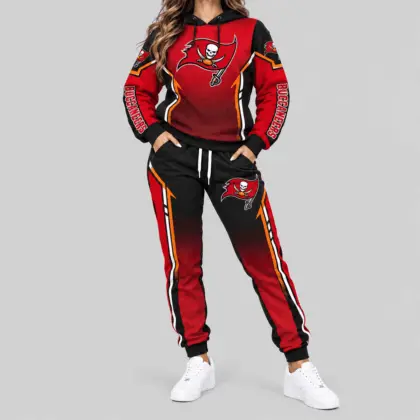 Tampa Bay Buccaneers | NFL Gradient Sleeve Hoodie Jogger Set TD