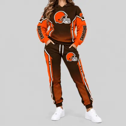 Cleveland Browns | NFL Gradient Sleeve Hoodie Jogger Set TD