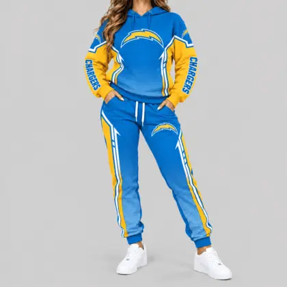 Los Angeles Chargers | NFL Gradient Sleeve Hoodie Jogger Set TD