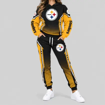 Pittsburgh Steelers | NFL Gradient Sleeve Hoodie Jogger Set TD