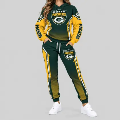 Green Bay Packers | NFL Gradient Sleeve Hoodie Jogger Set TD
