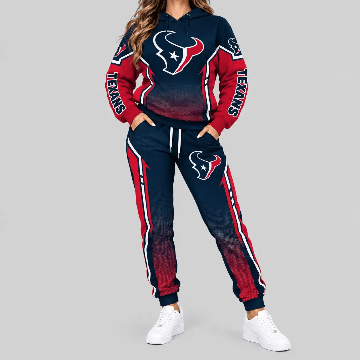 Houston Texans | NFL Gradient Sleeve Hoodie Jogger Set TD