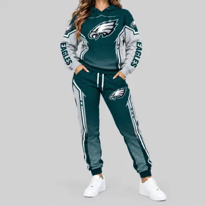 Philadelphia Eagles | NFL Gradient Sleeve Hoodie Jogger Set TD