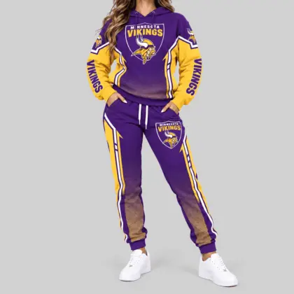 Minnesota Vikings | NFL Gradient Sleeve Hoodie Jogger Set TD