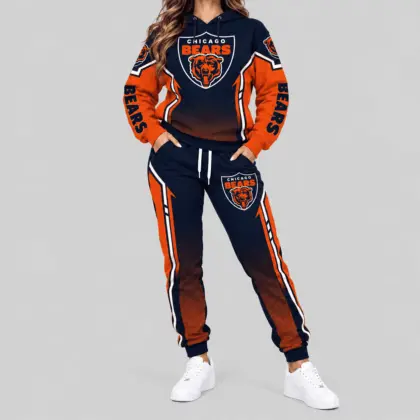 Chicago Bears | NFL Gradient Sleeve Hoodie Jogger Set TD