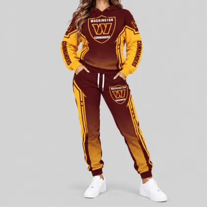 Washington Commanders | NFL Gradient Sleeve Hoodie Jogger Set TD