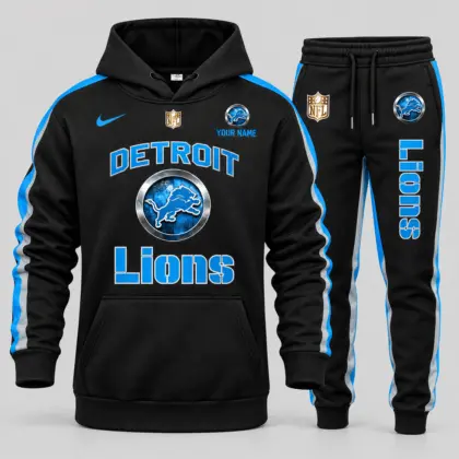 Detroit Lions | NFL Gold Emblem Hoodie Jogger Set TD