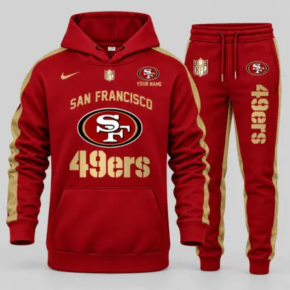 San Francisco 49ers | NFL Gold Emblem Hoodie Jogger Set TD