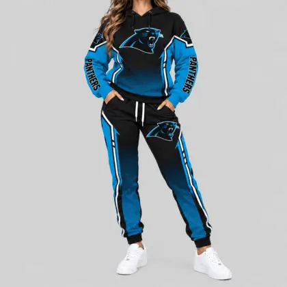 Carolina Panthers | NFL Gradient Sleeve Hoodie Jogger Set TD