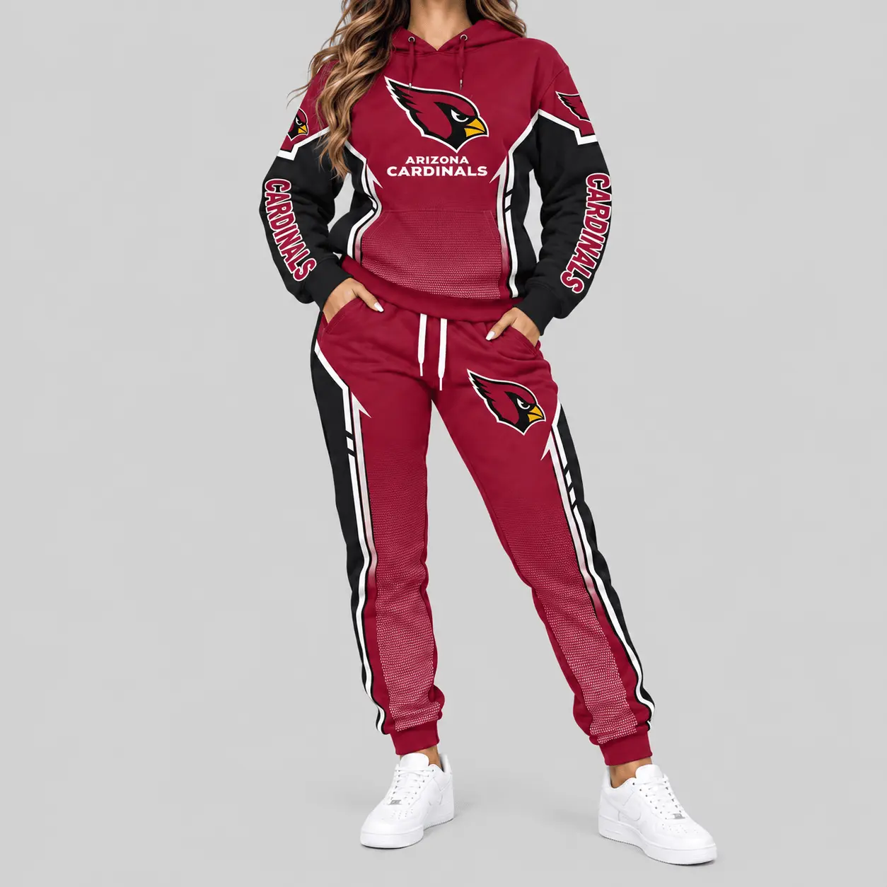 Arizona Cardinals | NFL Gradient Sleeve Hoodie Jogger Set TD