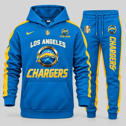 Los Angeles Chargers | NFL Gold Emblem Hoodie Jogger Set TD