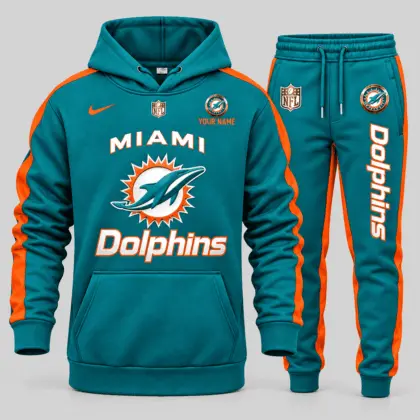 Miami Dolphins | NFL Gold Emblem Hoodie Jogger Set TD