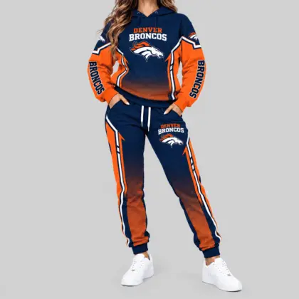 Denver Broncos | NFL Gradient Sleeve Hoodie Jogger Set TD