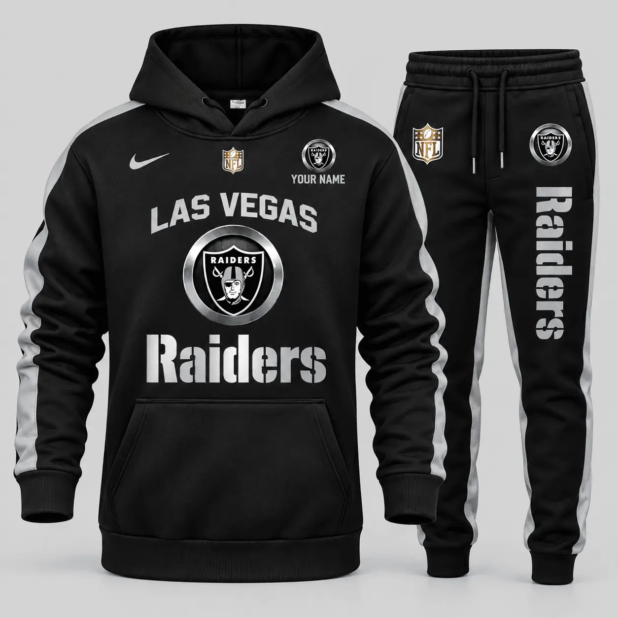 Las Vegas Raiders | NFL Gold Emblem Hoodie Jogger Set TD