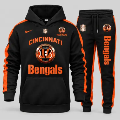 Cincinnati Bengals | NFL Gold Emblem Hoodie Jogger Set TD
