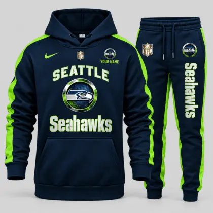 Seattle Seahawks | NFL Gold Emblem Hoodie Jogger Set TD