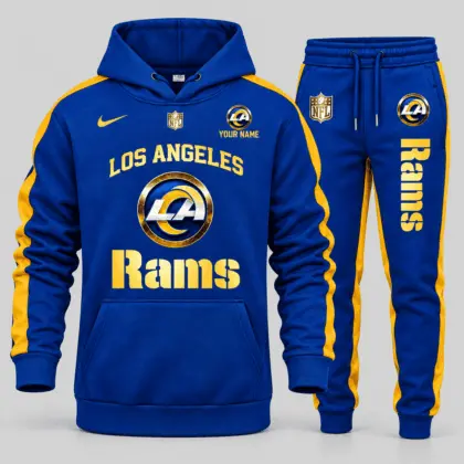 Los Angeles Rams | NFL Gold Emblem Hoodie Jogger Set TD