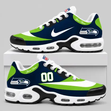 Seattle Seahawks | NFL Custom Name Number Air Cushion Sneakers TD