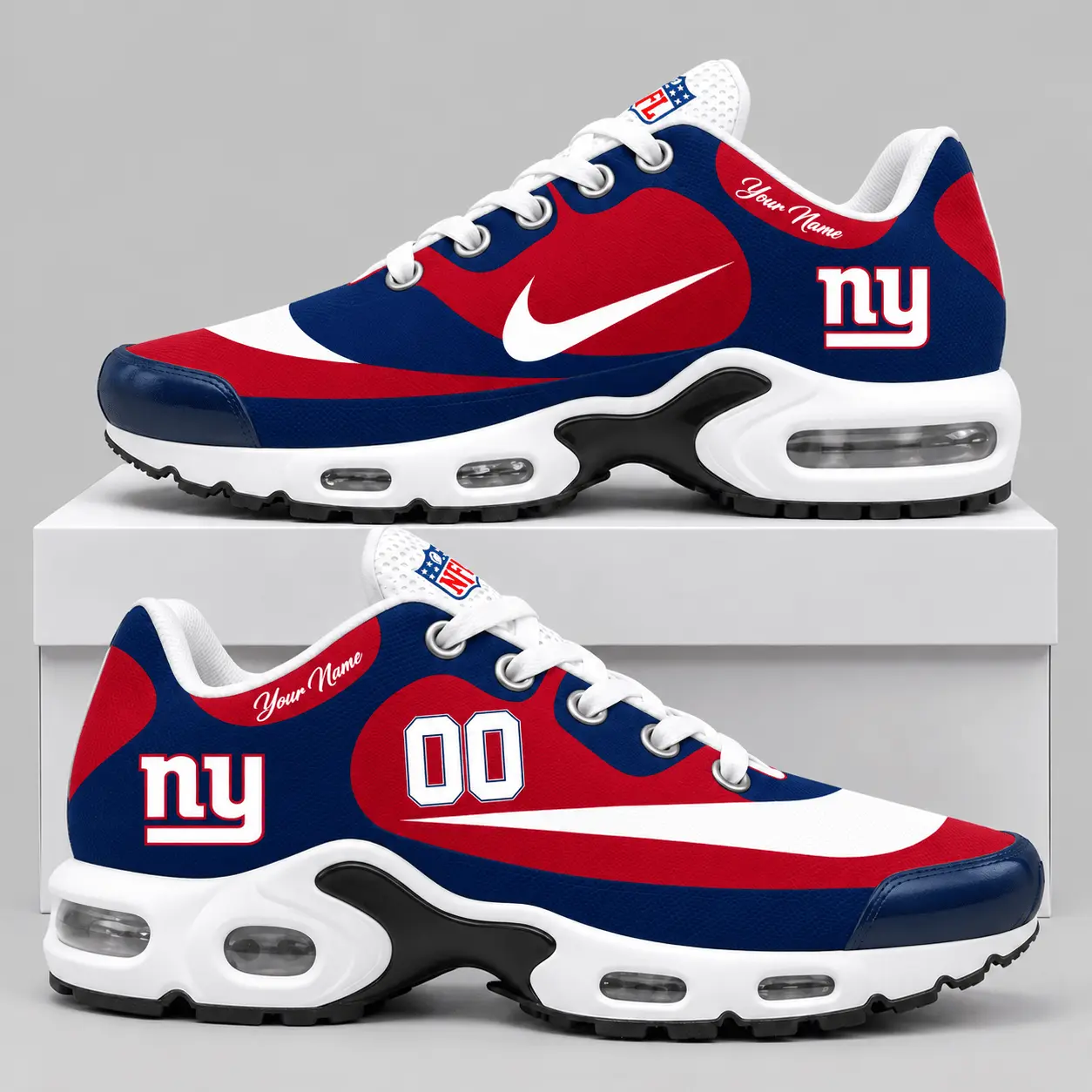 New York Giants | NFL Custom Name Number Air Cushion Sneakers TD
