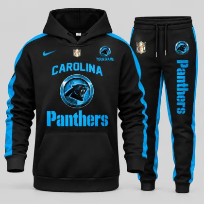 Carolina Panthers | NFL Gold Emblem Hoodie Jogger Set TD