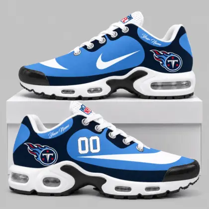 Tennessee Titans | NFL Custom Name Number Air Cushion Sneakers TD