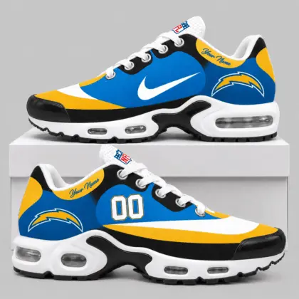 Los Angeles Chargers | NFL Custom Name Number Air Cushion Sneakers TD
