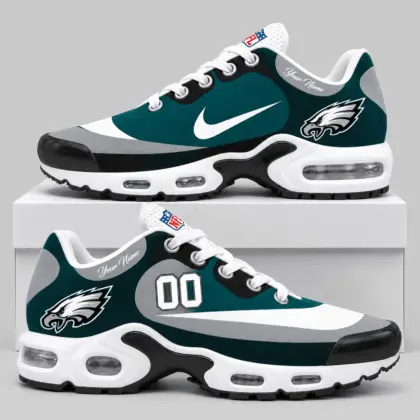 Philadelphia Eagles | NFL Custom Name Number Air Cushion Sneakers TD